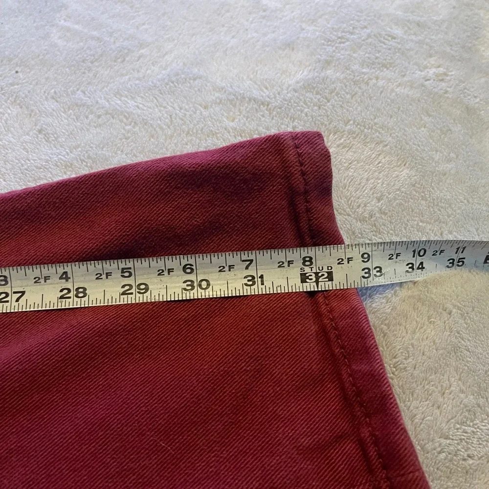 Levis 511 Jeans Mens 32x34 Burgundy Wine Red Slim Fit Stretch Denim Pants 32x32